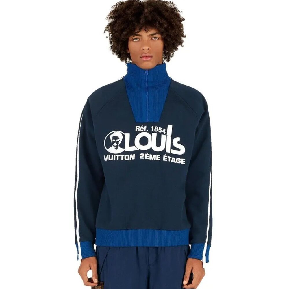 NWT Louis Vuitton Printed Multi Zipped Sweatshirt Size L